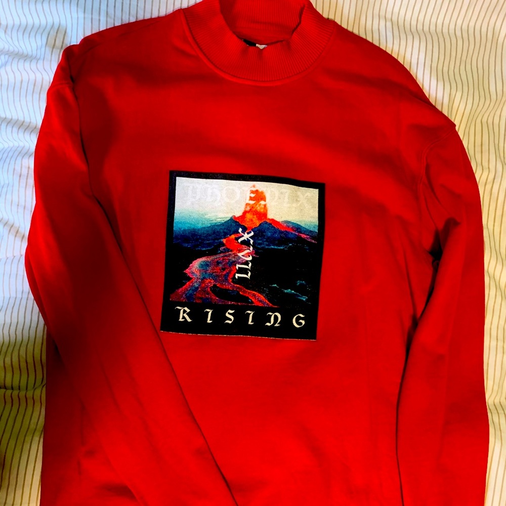 Graphic mock-neck sweatshirt